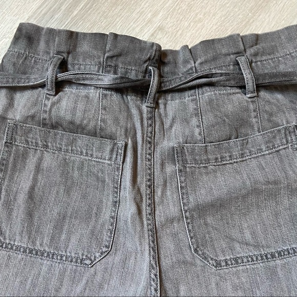 Madewell Denim Snap-Belt Paperbag Shorts Pale Grey - Picture 11 of 16